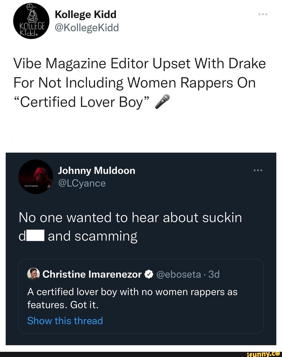 chandler sharpe recommends Drake Suckin