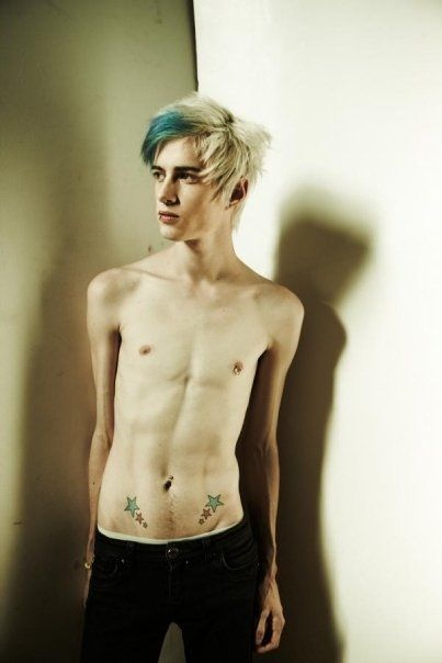 emo guy shirtless