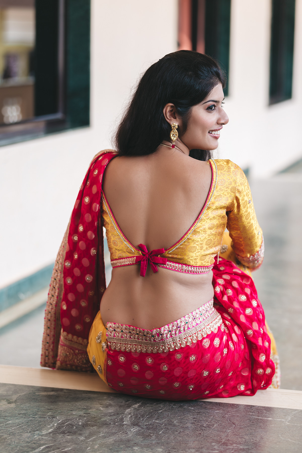 dawn pellegrino add saree seducing photo