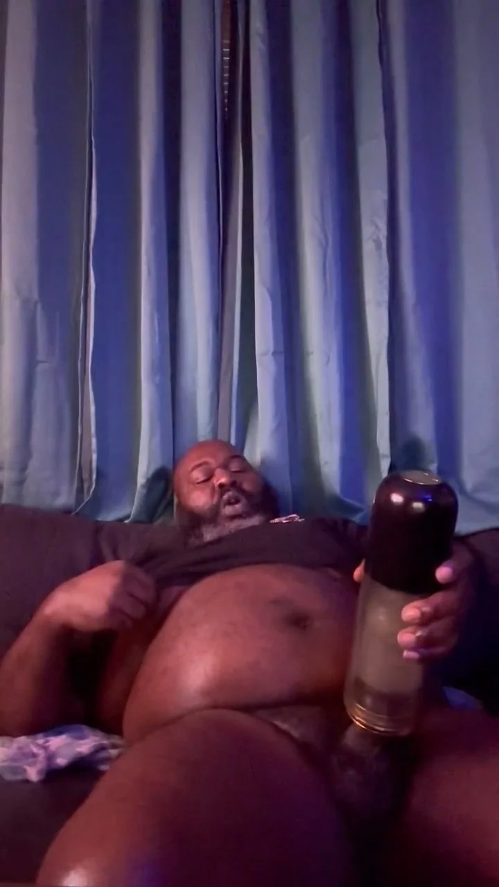 black daddy jerking off