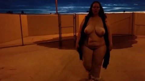 bbw naked in public