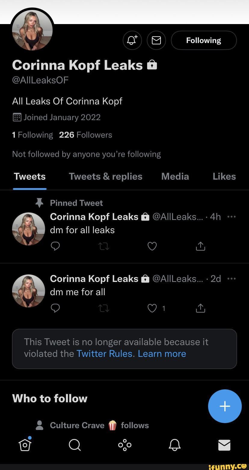 christian cordeiro recommends Corina Kopf Leaks