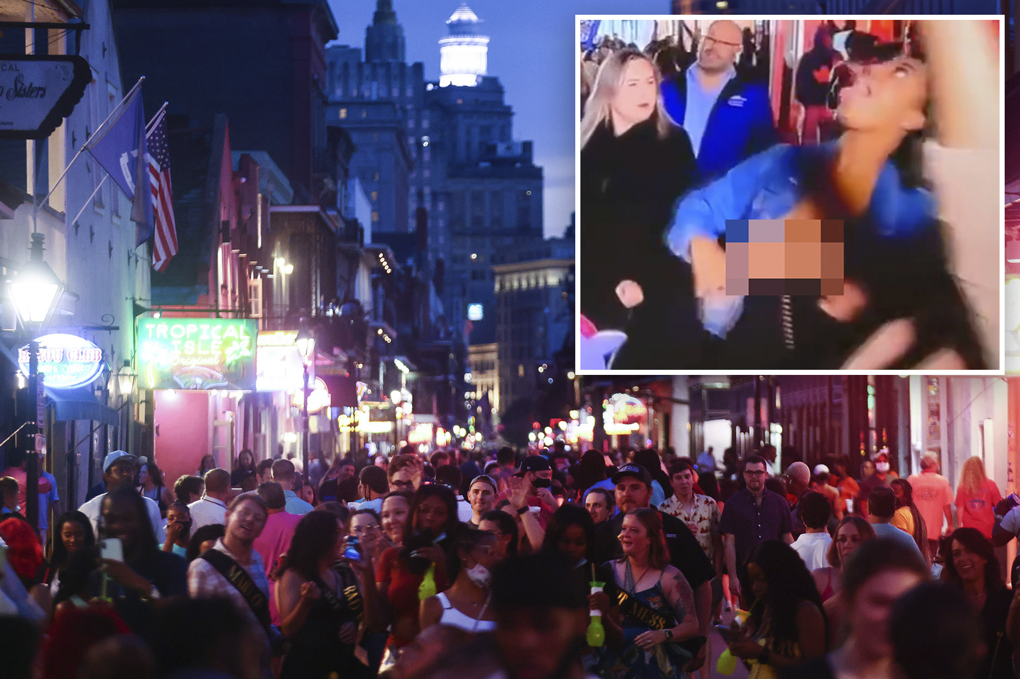 bourbon street flasher video