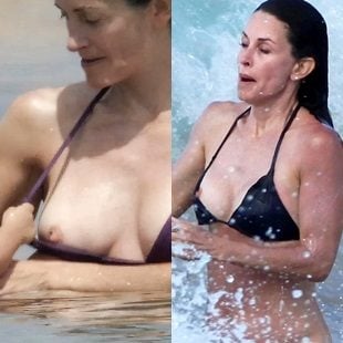 Courtney Cox Nude boobies gif