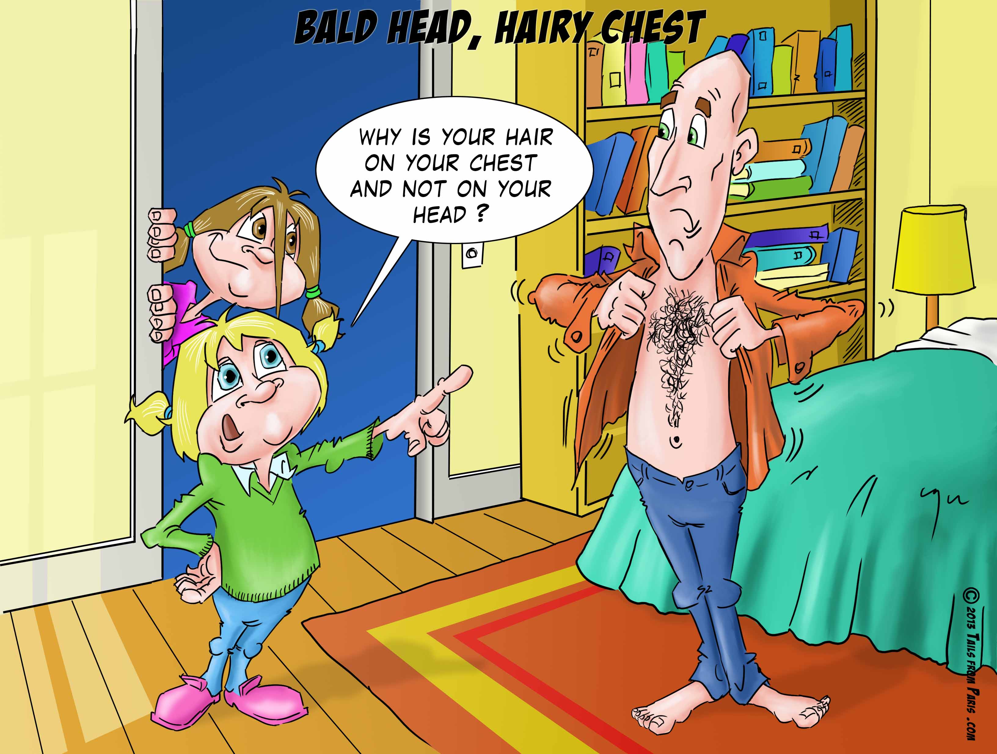 bill surber add cartoon hairy chest photo