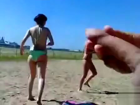 Jacking Off On The Beach eats porn