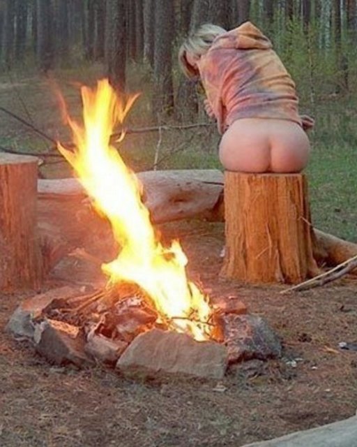 Nude Campfire retro interracial