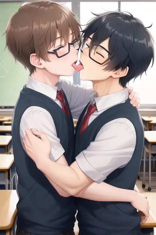 bernie sanford add photo two anime guys kissing